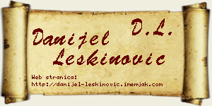 Danijel Leškinović vizit kartica